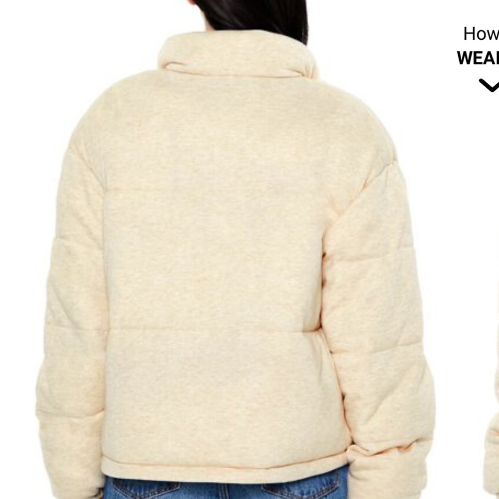 **New**Quilted French Terry Puffer sweater size s - Picture 12 of 16
